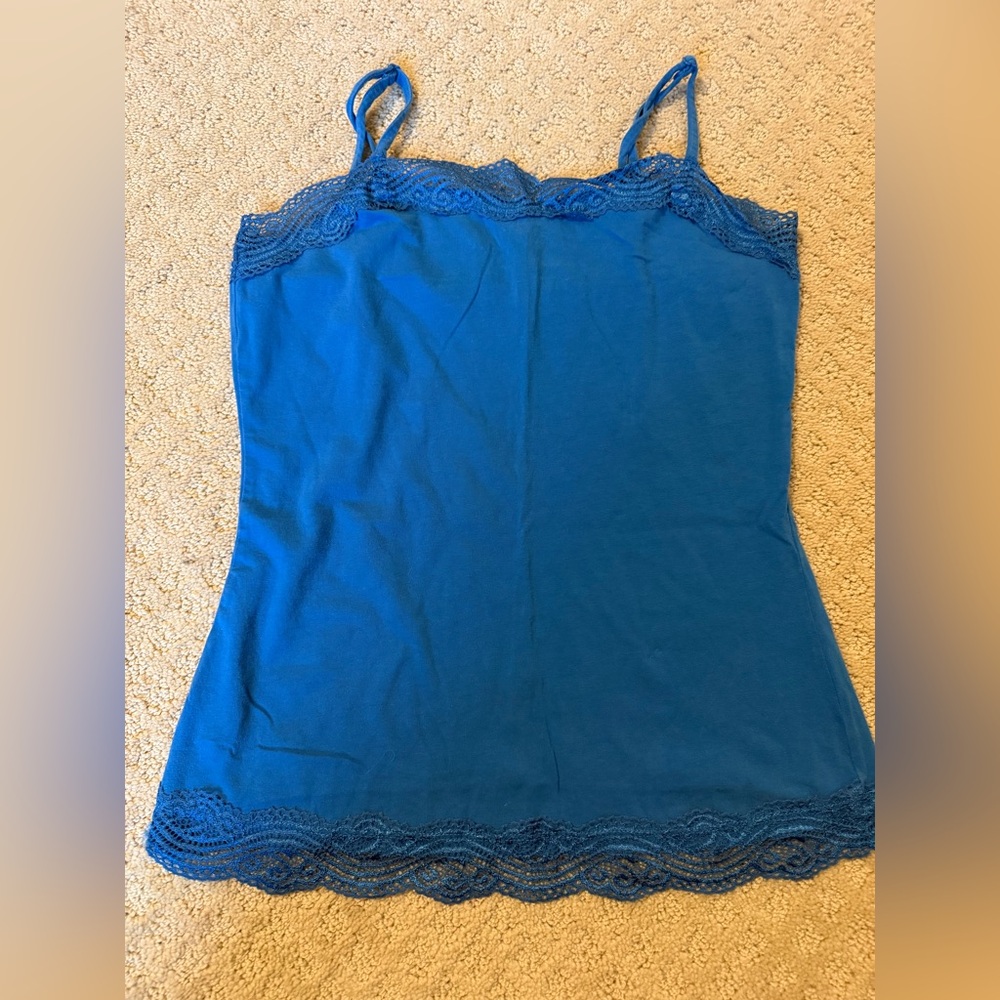 Blue lace tank